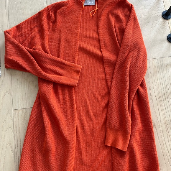Cyrus Sweaters - Cyrus Knit Sweater in Vibrant Orange
